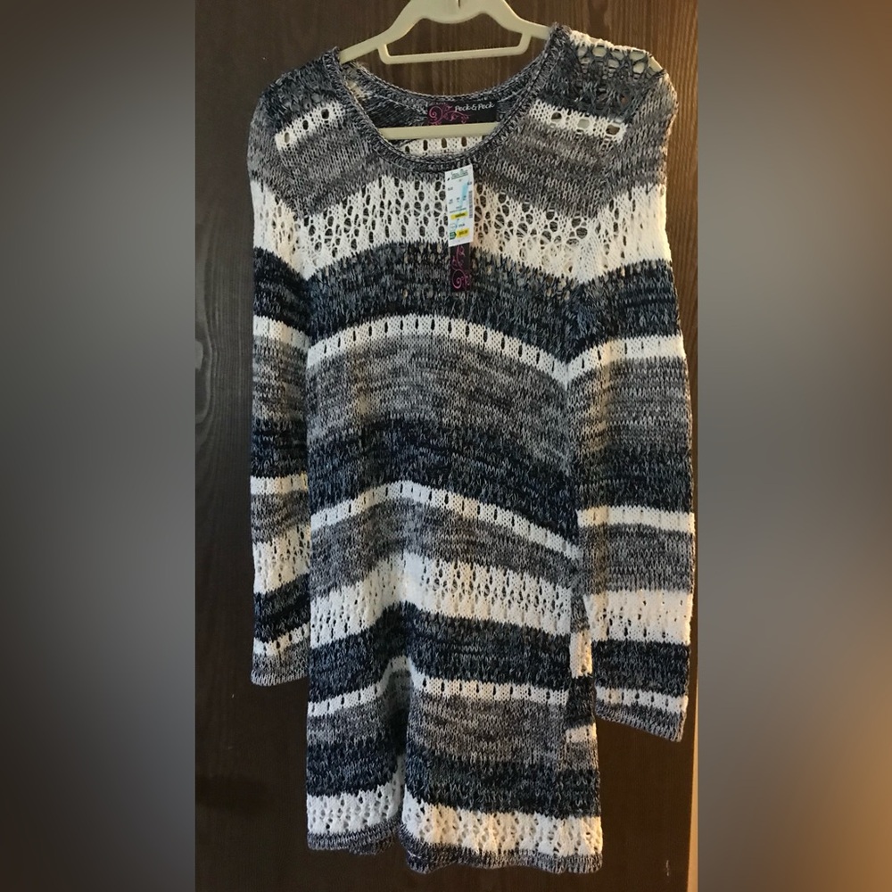 Striped long Knit Sweater